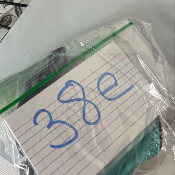 Eda London Lace & Satin Black & Teal Bra 34B - Picture 5 of 5